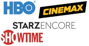 premium channels-HBO, Cinemax, StarzEncore, Showtime