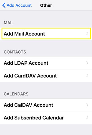 Add mail account